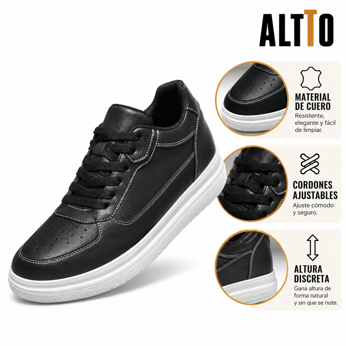 ALTTO STREET® · Zapatilla urbana de cuero
