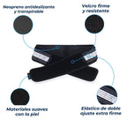 Materiales de la faja: neopreno, velcro y elástico doble